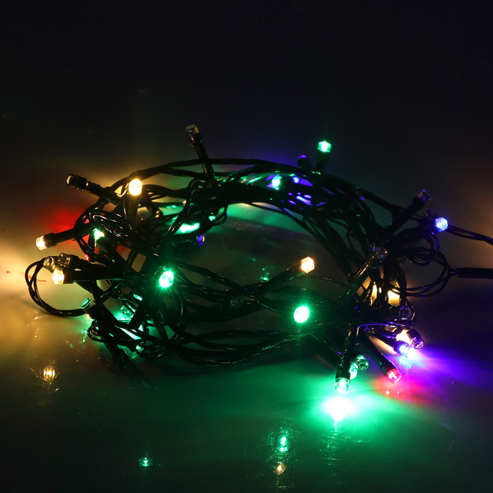 CORDAO 50 LED FIO VERDE C/8 FUNC 220V (COLORIDO) 4m