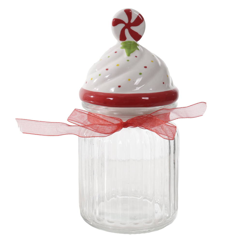 POTE VIDRO 300ml (VERMELHO) 17X7,5cm