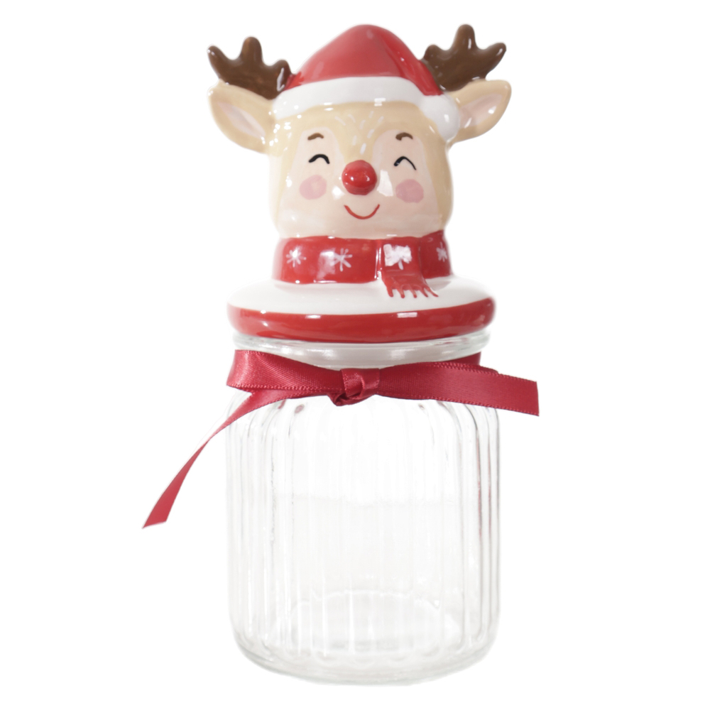 POTE VIDRO 300ml (VERMELHO) 17X7,5cm