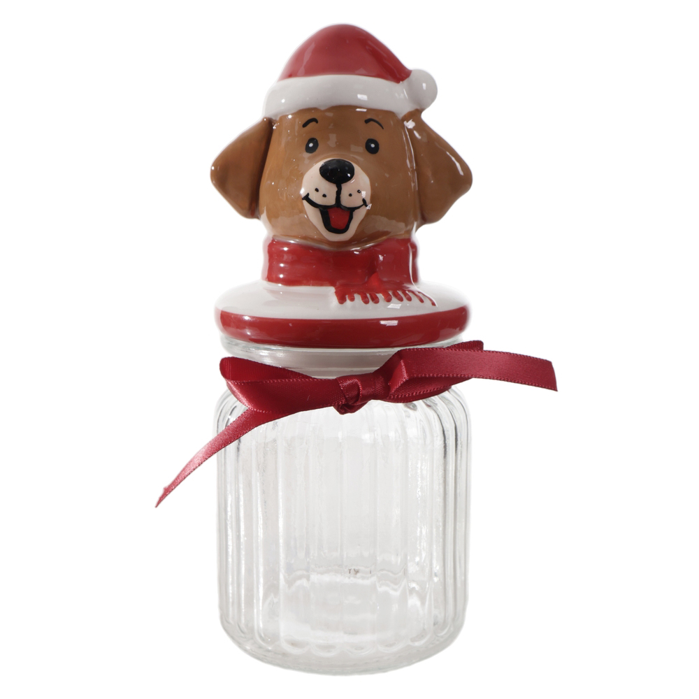 POTE VIDRO 300ml (VERMELHO) 17X7,5cm