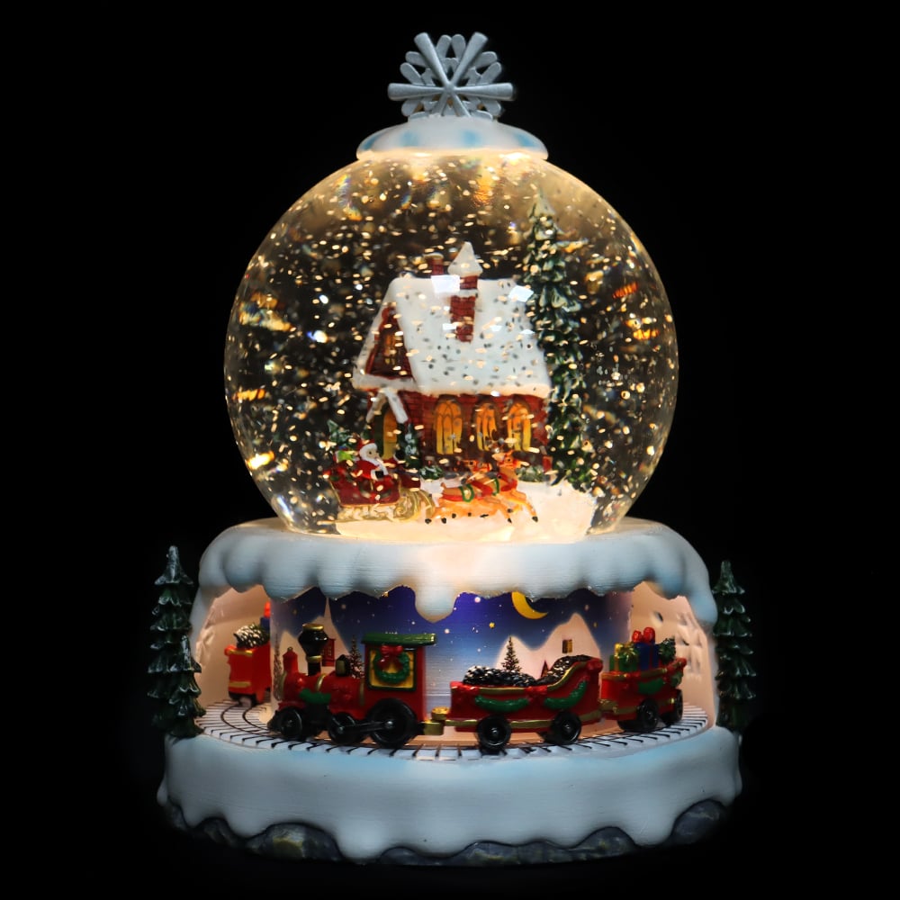 NATAL GLOBO  CASINHA C/LED 21,59X15,88X16,51cm (COLORIDO)