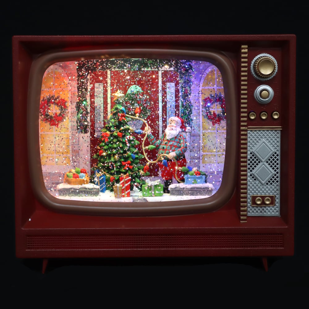 NATAL TELEVISAO  PAPAI NOEL C/LED 21,15X8,57X24,77cm (COLORIDO)