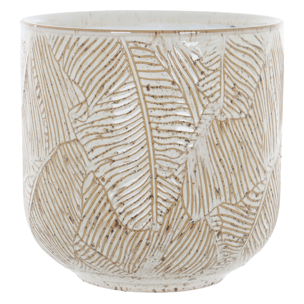 VASO CERAMICA (OFF WHITE) 14cm