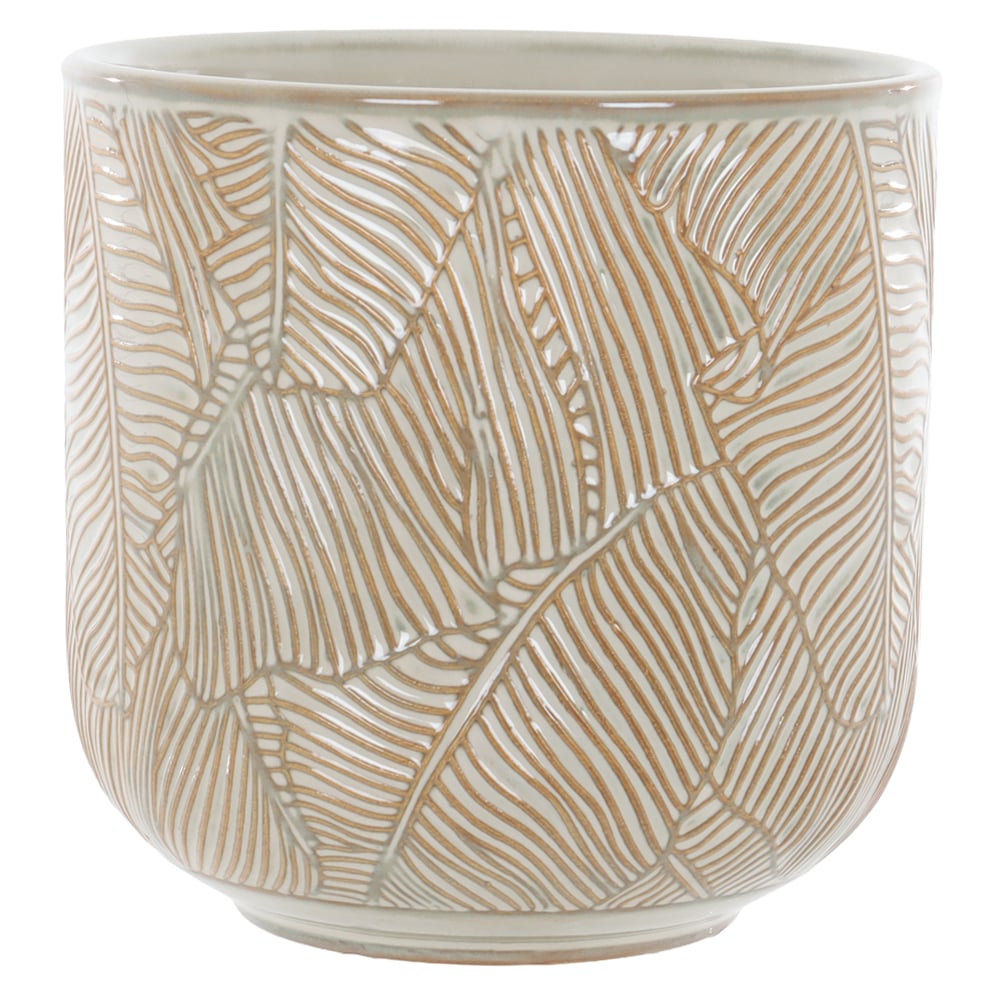 VASO CERAMICA (BEGE) 14cm