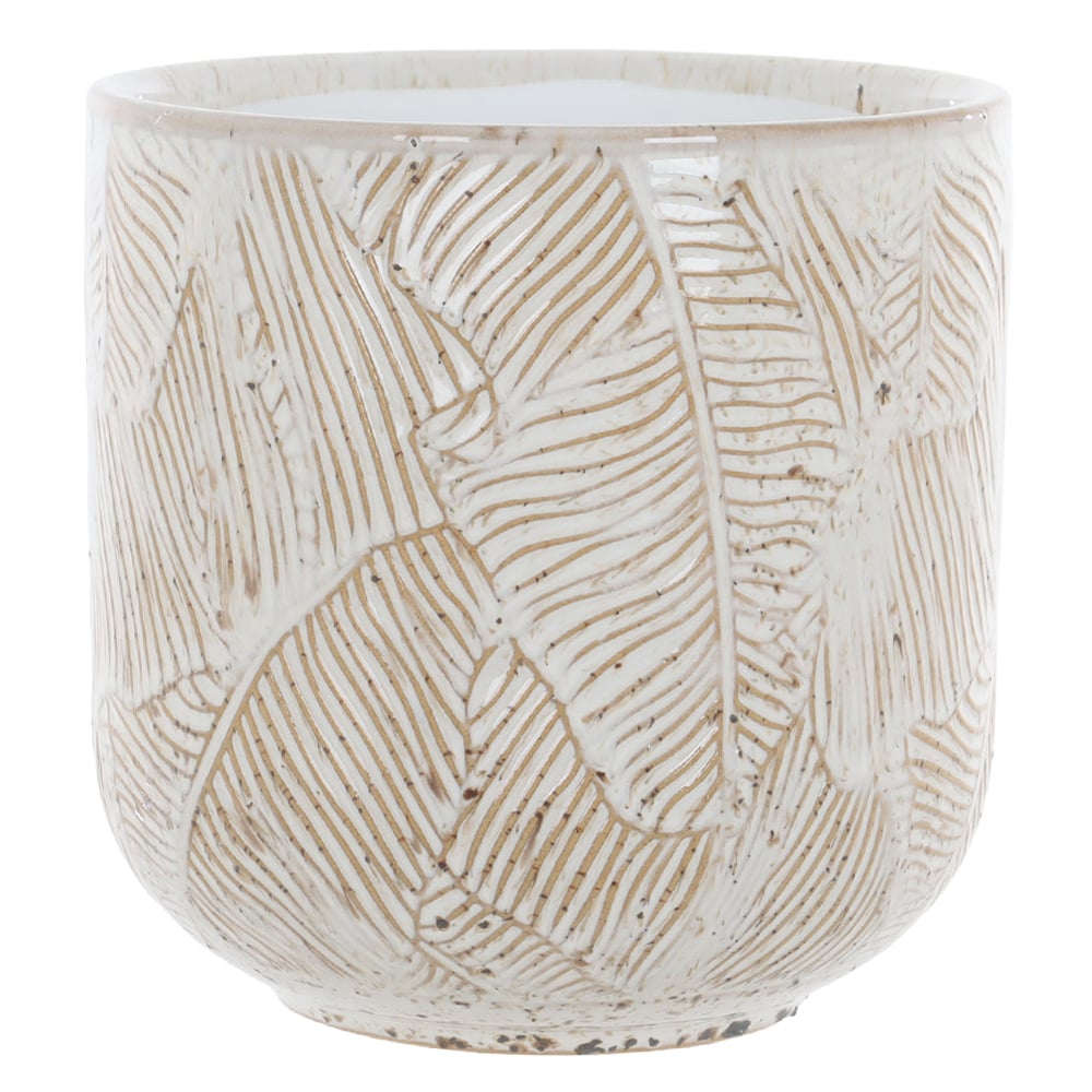 VASO CERAMICA (OFF WHITE) 12cm