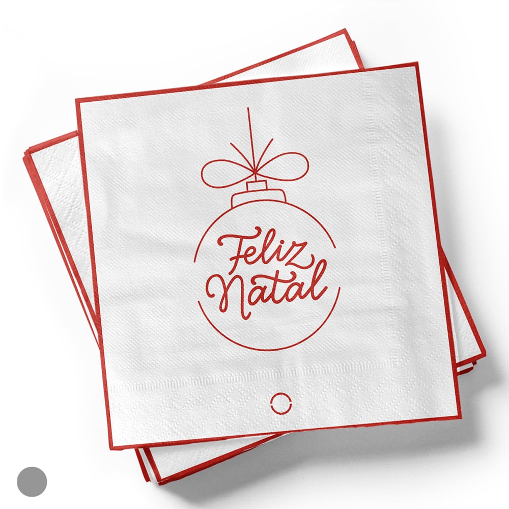 GUARDANAPO PAPEL FOLHA DUPLA C/20 UND (VERMELHO BRANCO) 33X33cm
