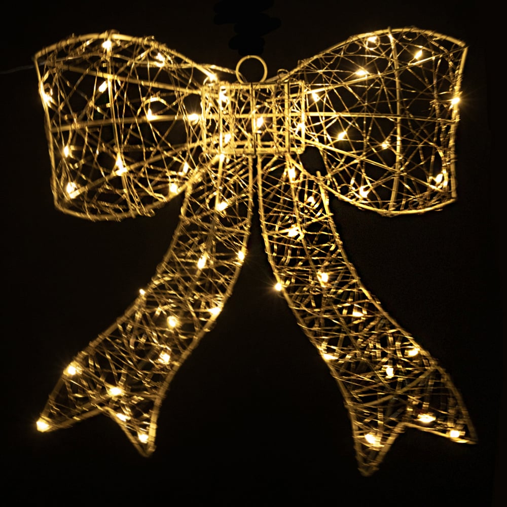 LACO 50 LED DOURADO. BIVOLT C/LUZ FIXA (BRANCO QUENTE) 40X40X4cm
