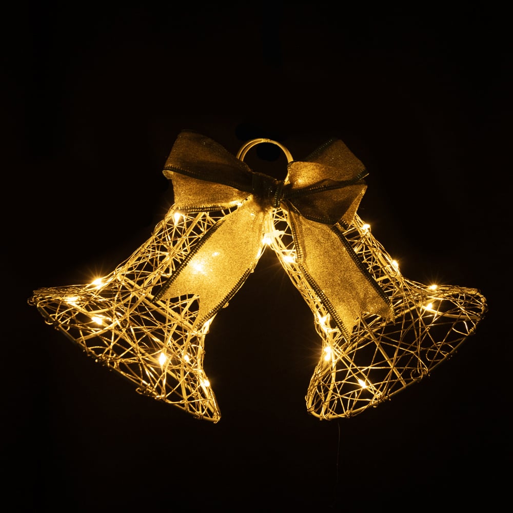 SINO 30 LED DOURADO. BIVOLT C/LUZ FIXA (BRANCO QUENTE) 19X30X15cm