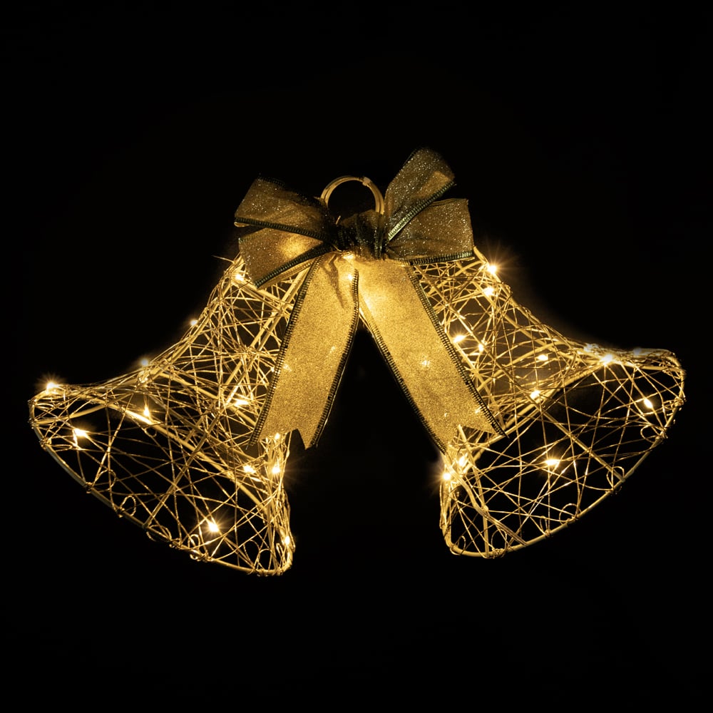 SINO 40 LED DOURADO. BIVOLT C/LUZ FIXA (BRANCO QUENTE) 25X40X20cm