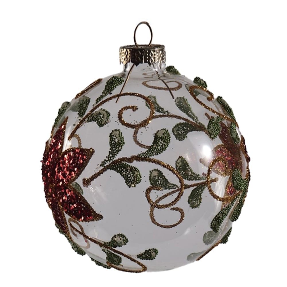 BOLAS DECORADAS VIDRO BOROSSILICATO NATAL (COLORIDO) 8D