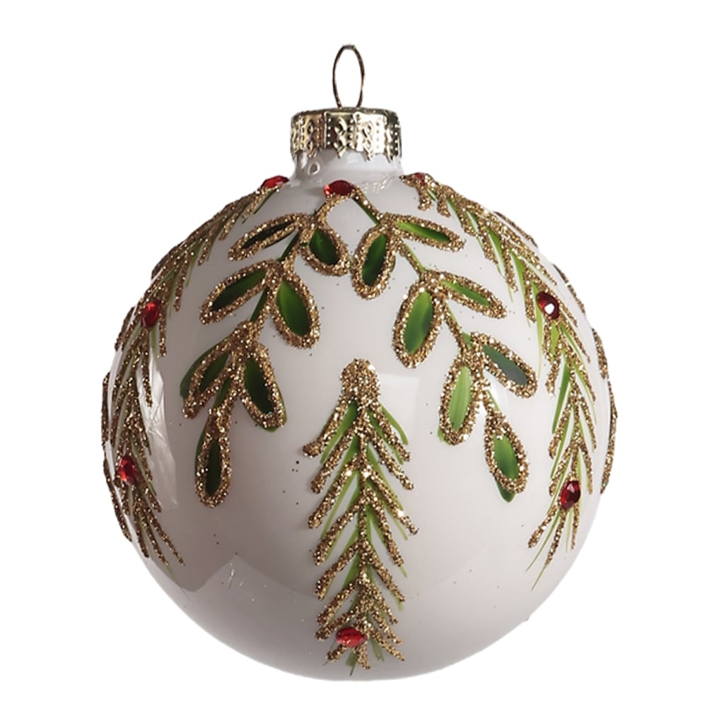 BOLAS DECORADAS VIDRO BOROSSILICATO NATAL (COLORIDO) 8D