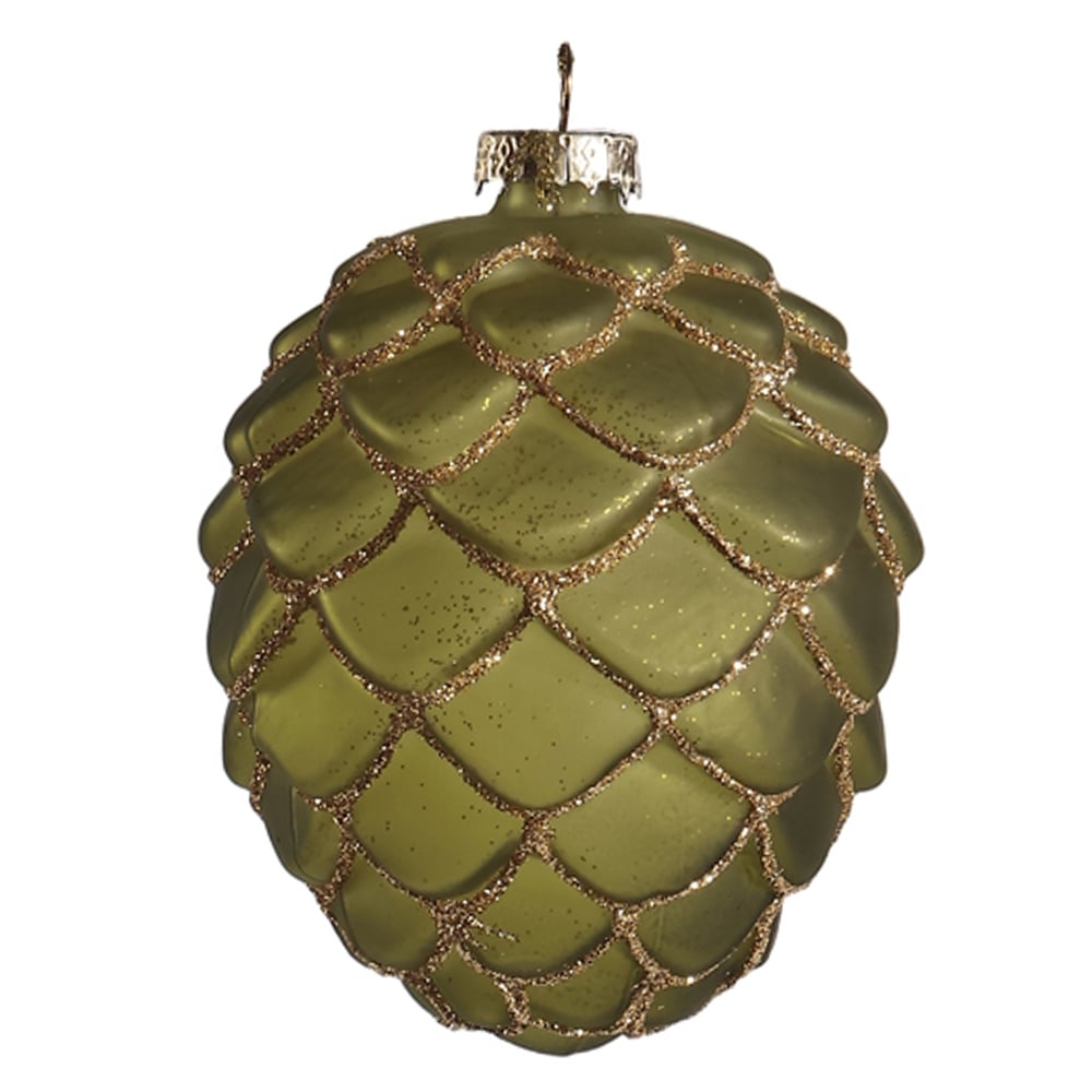 ENFEITE PINHA NATAL (VERDE) 9X7cm