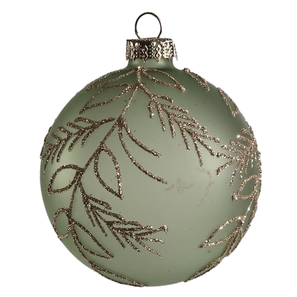 BOLAS DECORADAS VIDRO BOROSSILICATO NATAL (VERDE) 8D