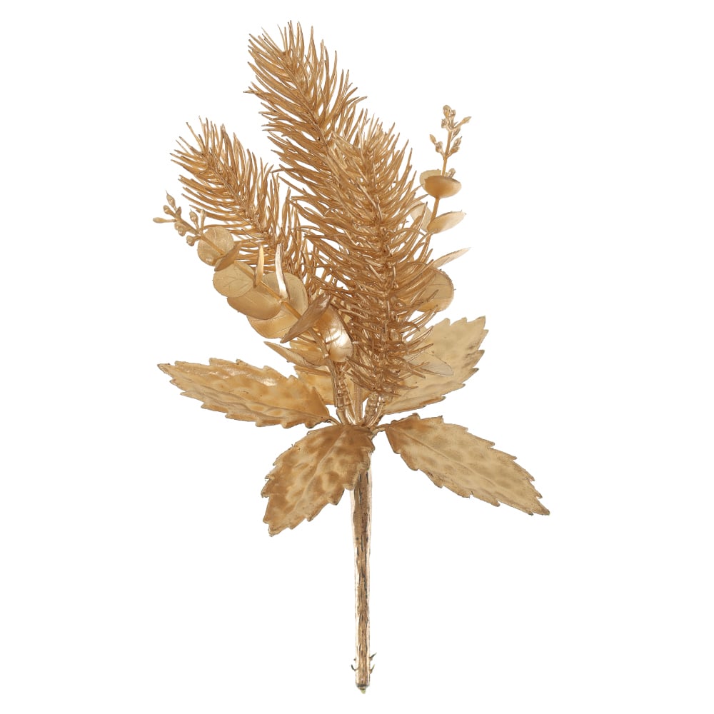 C.PICK FOLHA NATAL MATTE (DOURADO) 23cm