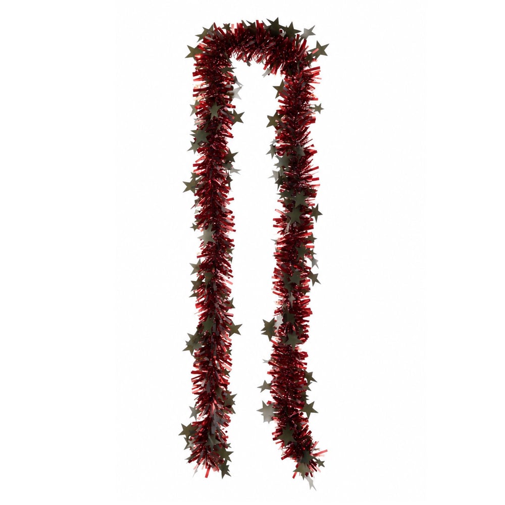 FESTAO FITA DECORADO ESTRELA (VERMELHO VERDE) 2mX9cm