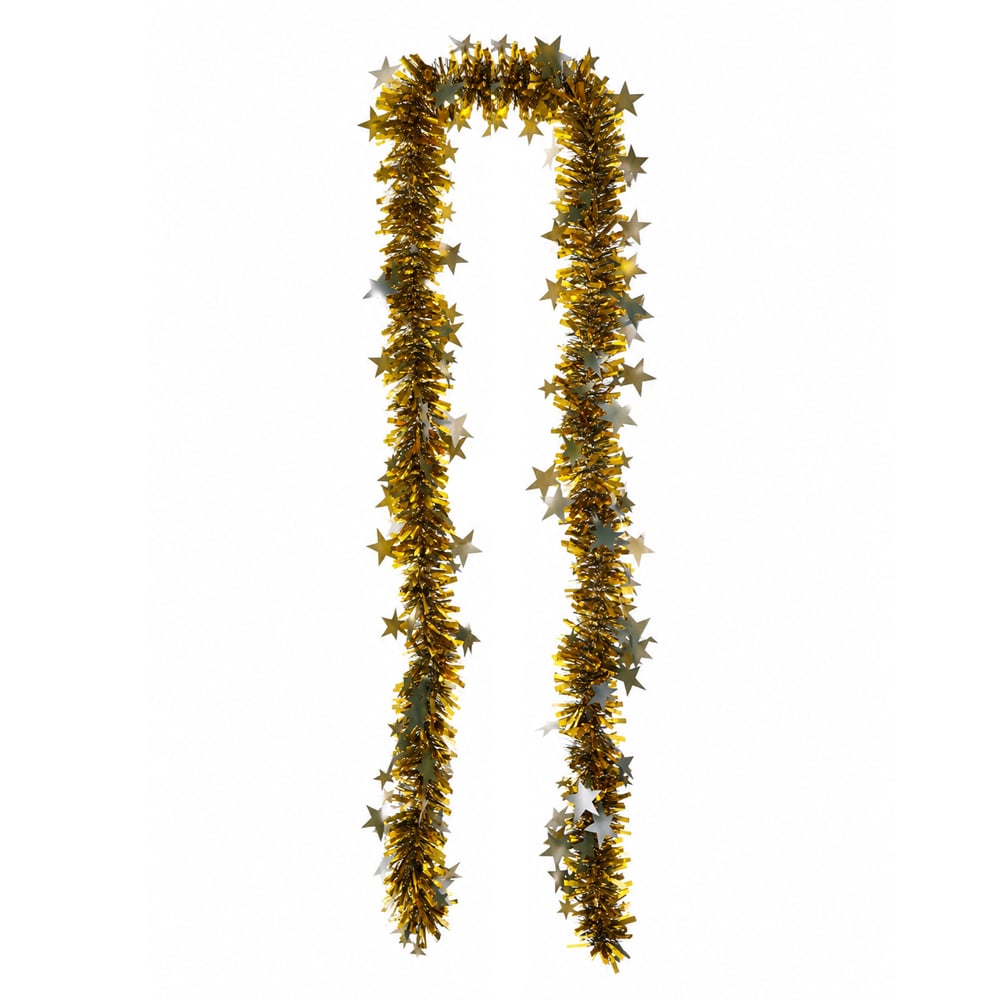 FESTAO FITA DECORADO ESTRELA (DOURADO VERDE) 2mX9cm