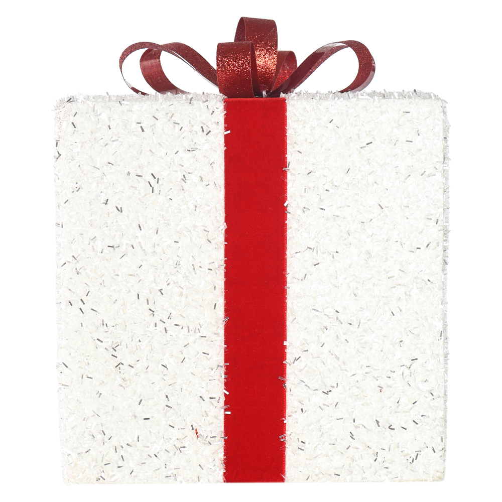 ENFEITE PENDENTE PRESENTE NATAL (BRANCO) 17X12X12cm 12D