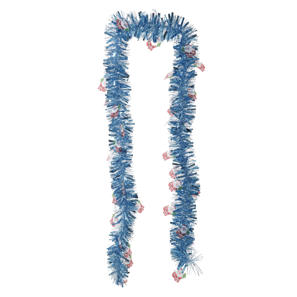 FESTAO FITA DECORADO NOEL METALIZADO (AZUL) 2mX9cm