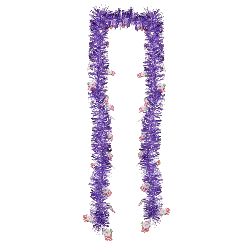 FESTAO FITA DECORADO NOEL METALIZADO (ROXO) 2mX9cm