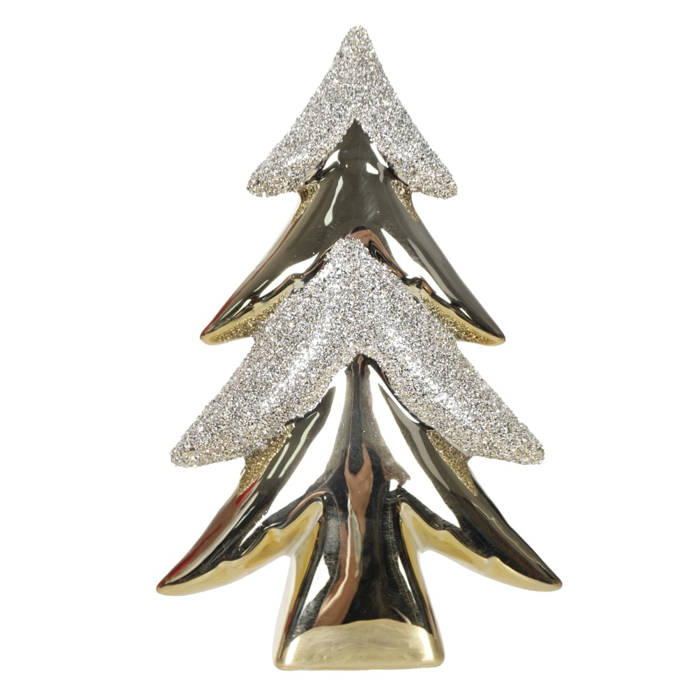 ARVORE NATAL  DECORATIVA 21X13,7X5,1cm (DOURADO)