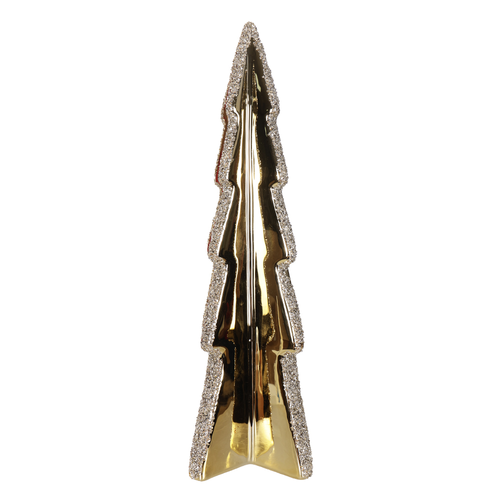NATAL ARVORE  DECORATIVA 21,8X8,1X7,8cm (DOURADO)