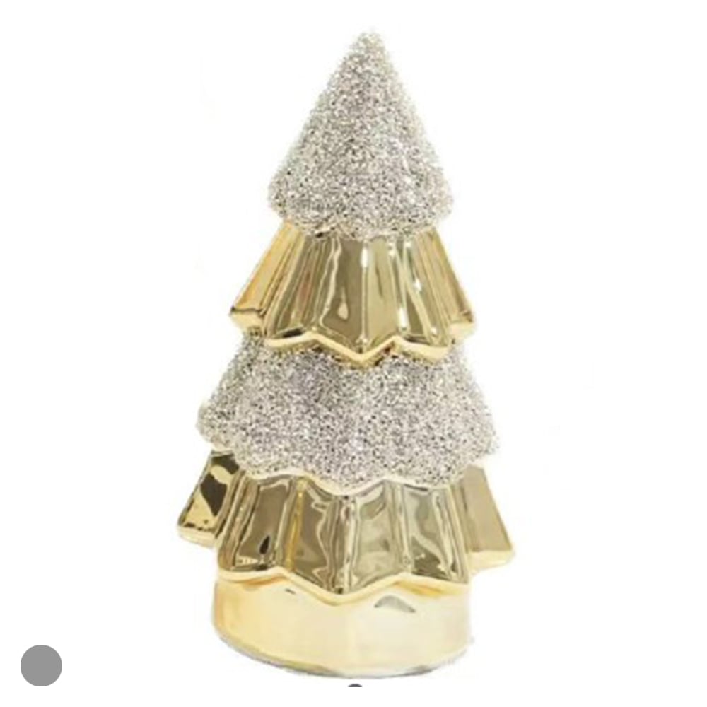NATAL ARVORE  DECORATIVA 13,1X6,5X6,5cm (DOURADO)