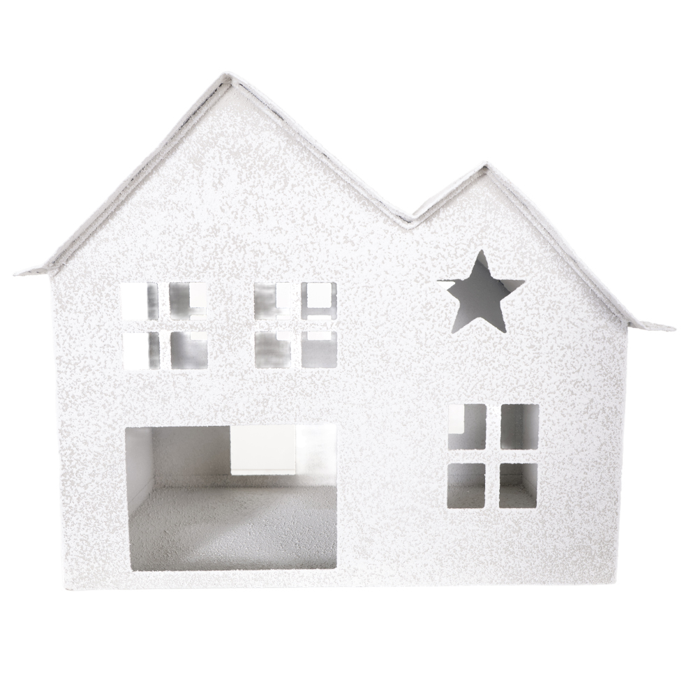 NATAL CASA  DECORATIVA 27X21X33cm (BRANCO)