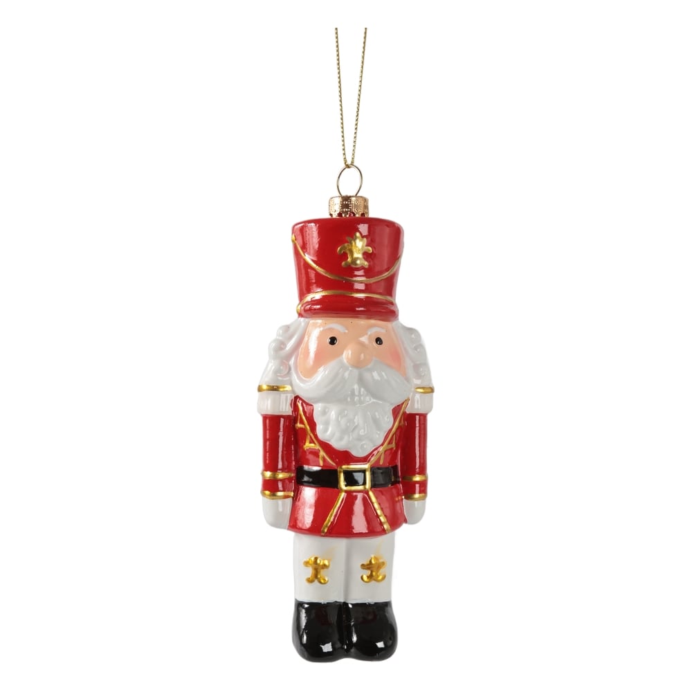 ENFEITE QUEBRA NOZES NATAL (VERMELHO BRANCO) 6X14,6X4,3cm