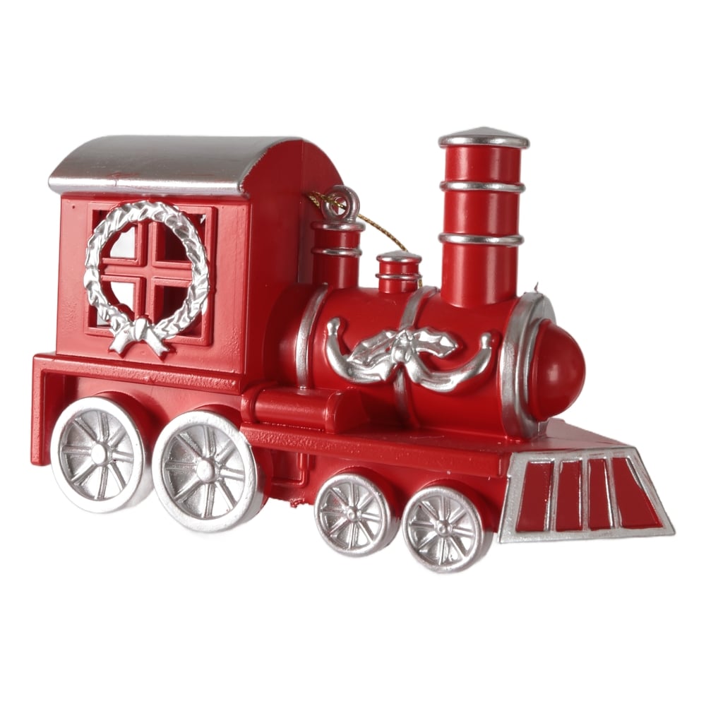 ENFEITE TREM NATAL (VERMELHO) 12,3X7,8X4,3cm