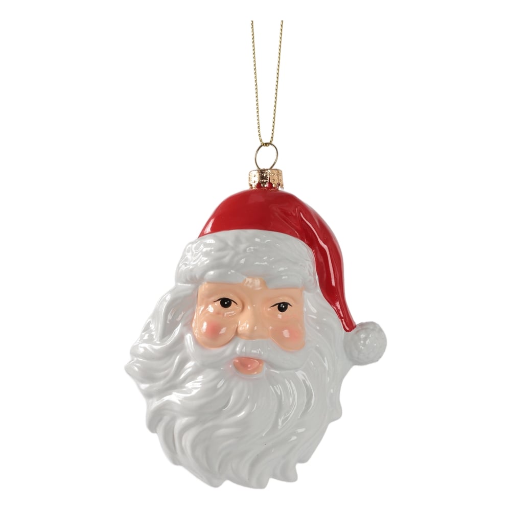 ENFEITE NOEL NATAL (BRANCO VERMELHO) 10X11,9X5,5cm