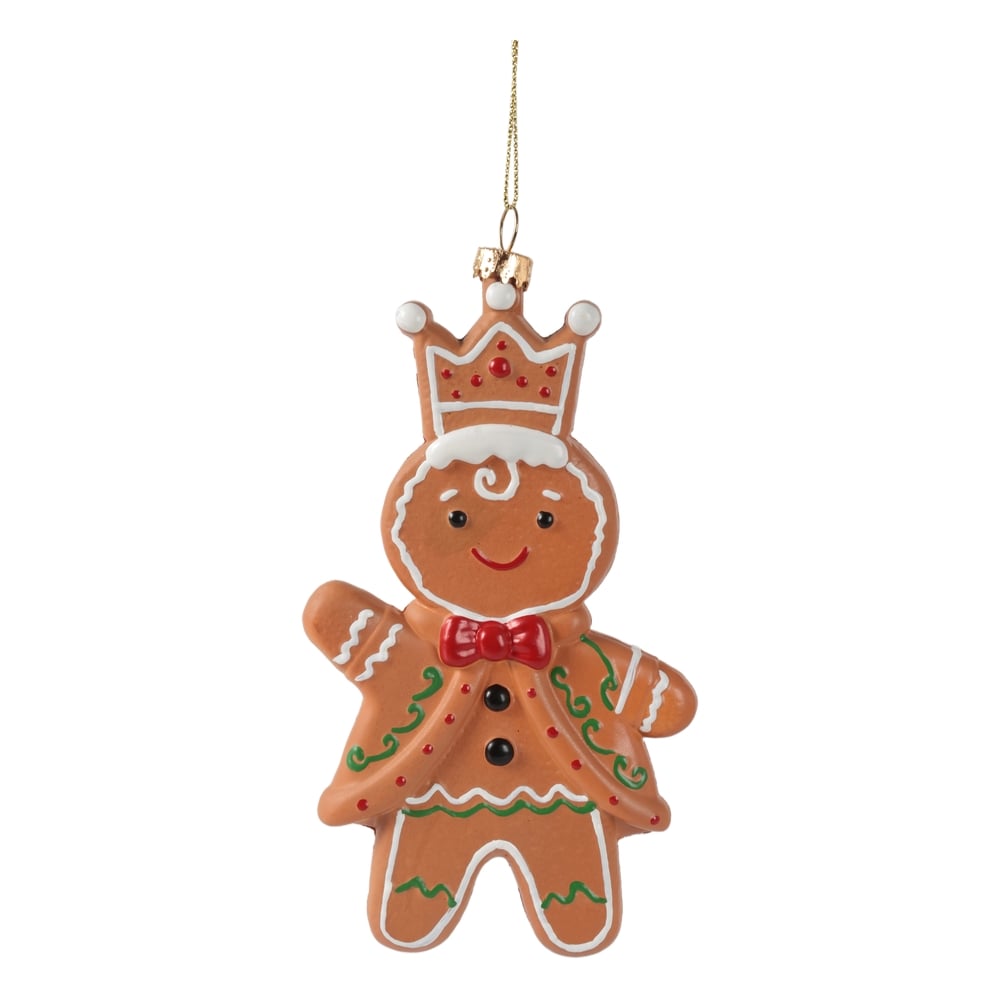 ENFEITE REI GINGER NATAL (MARROM) 9,3X16,4X2,2cm