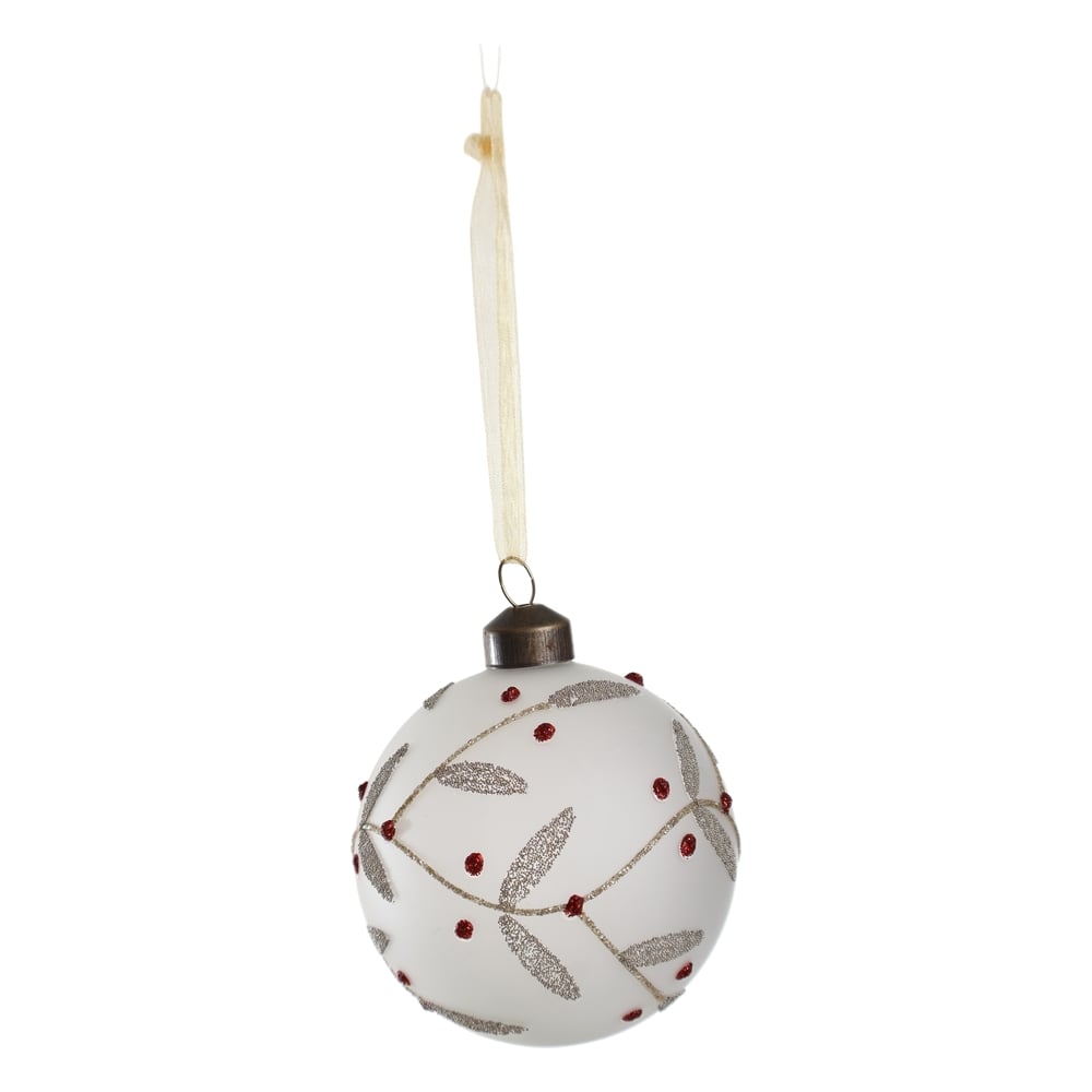 BOLAS DECORADAS VIDRO BOROSSILICATO NATAL (DOURADO FOSCO) 8D