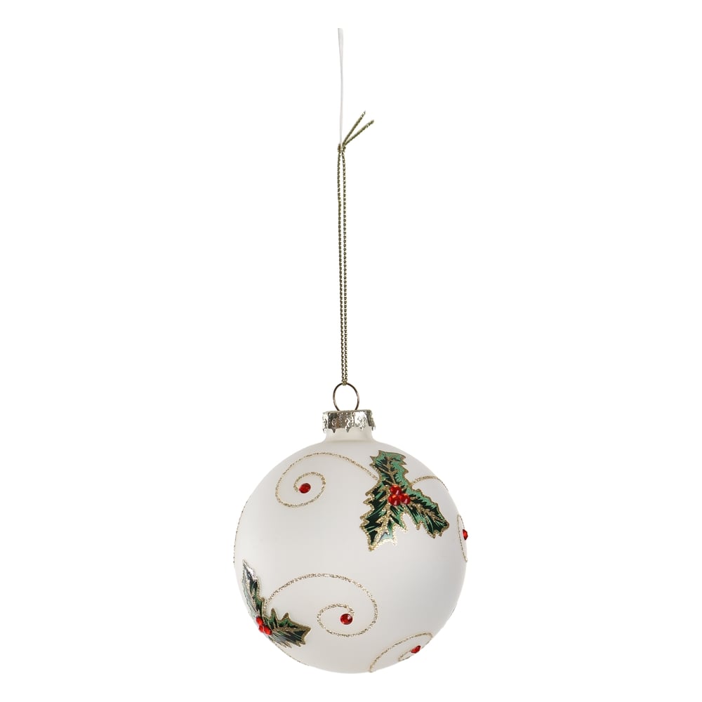 BOLAS DECORADAS VIDRO BOROSSILICATO NATAL (DOURADO FOSCO) 8D