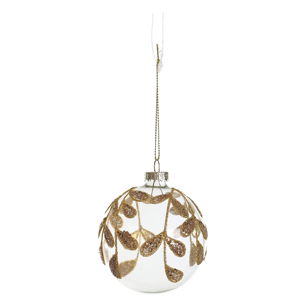 BOLAS DECORADAS VIDRO BOROSSILICATO NATAL (TRANSPARENTE) 8D