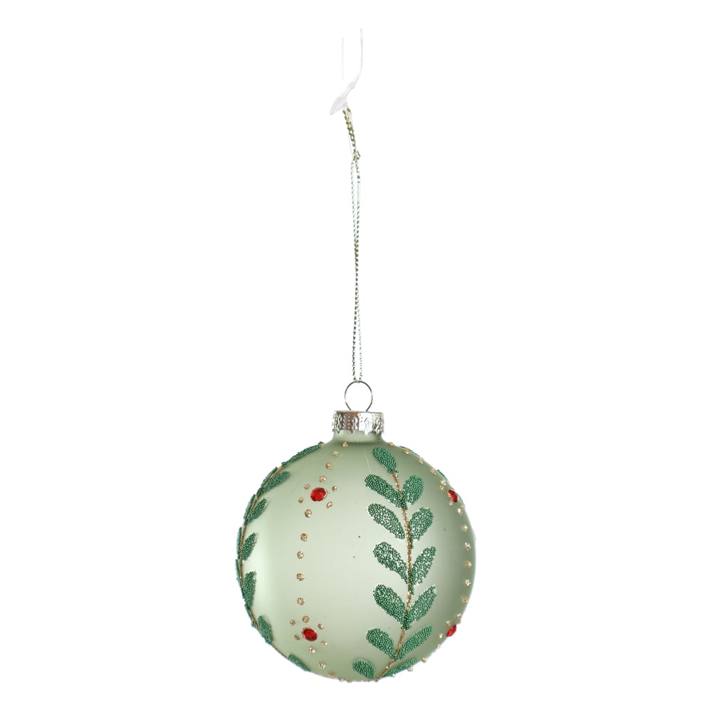BOLAS DECORADAS VIDRO BOROSSILICATO NATAL (VERDE) 8D