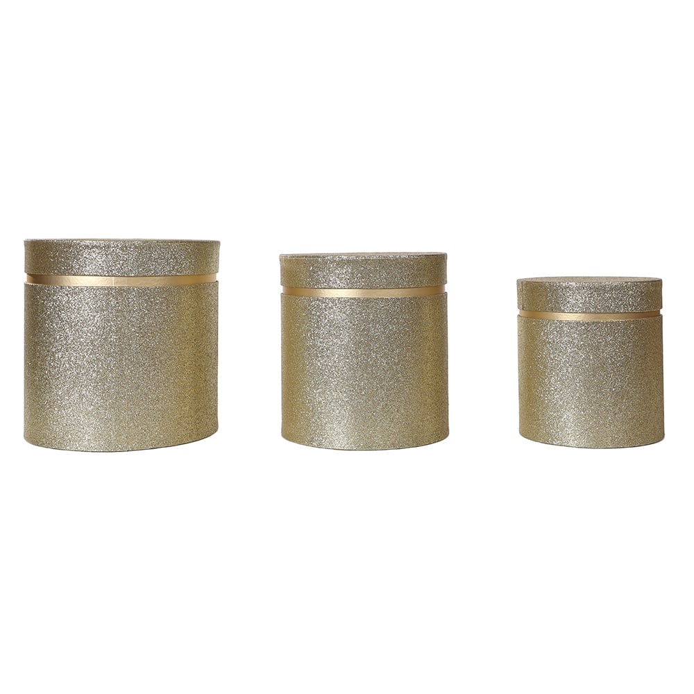 CONJUNTO CAIXA PAPEL C/3 UND (DOURADO) 19,5cm