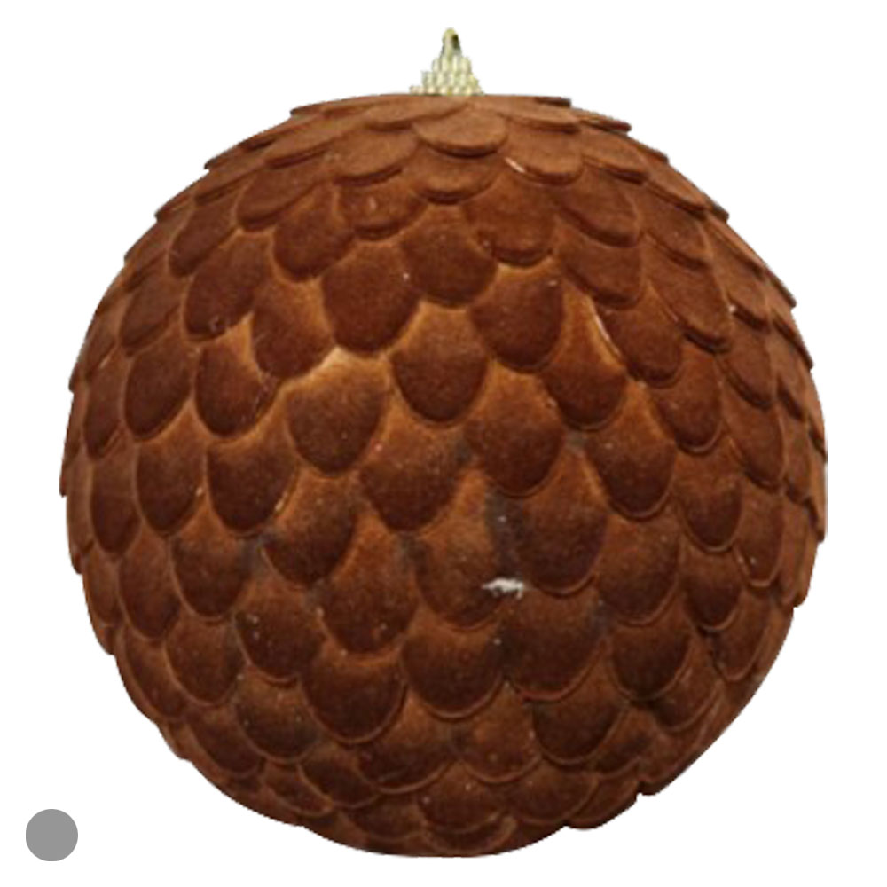 BOLAS DECORADAS NATAL (MARROM) 15cm 15D