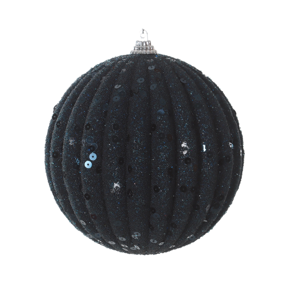 BOLAS DECORADAS NATAL (AZUL CLARO) 12cm 12D