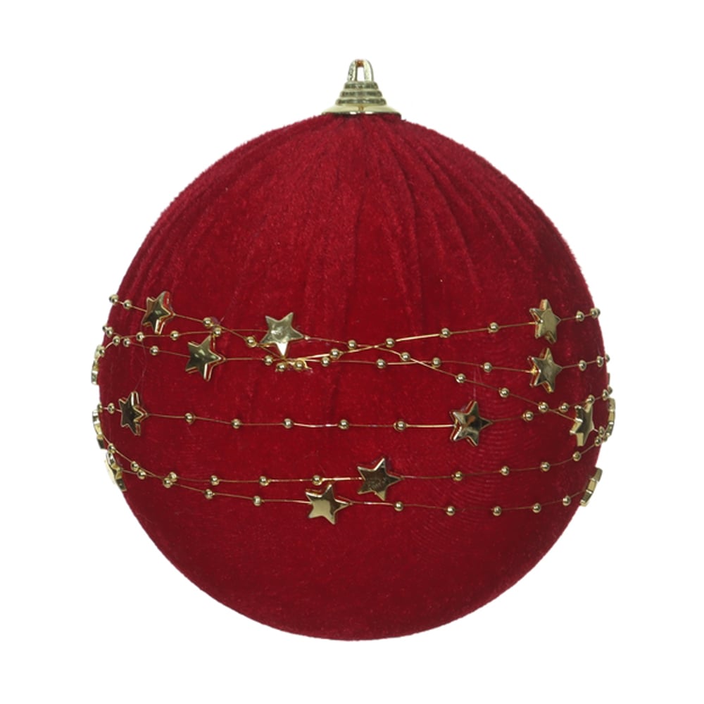 BOLAS DECORADAS NATAL (VERMELHO) 15D