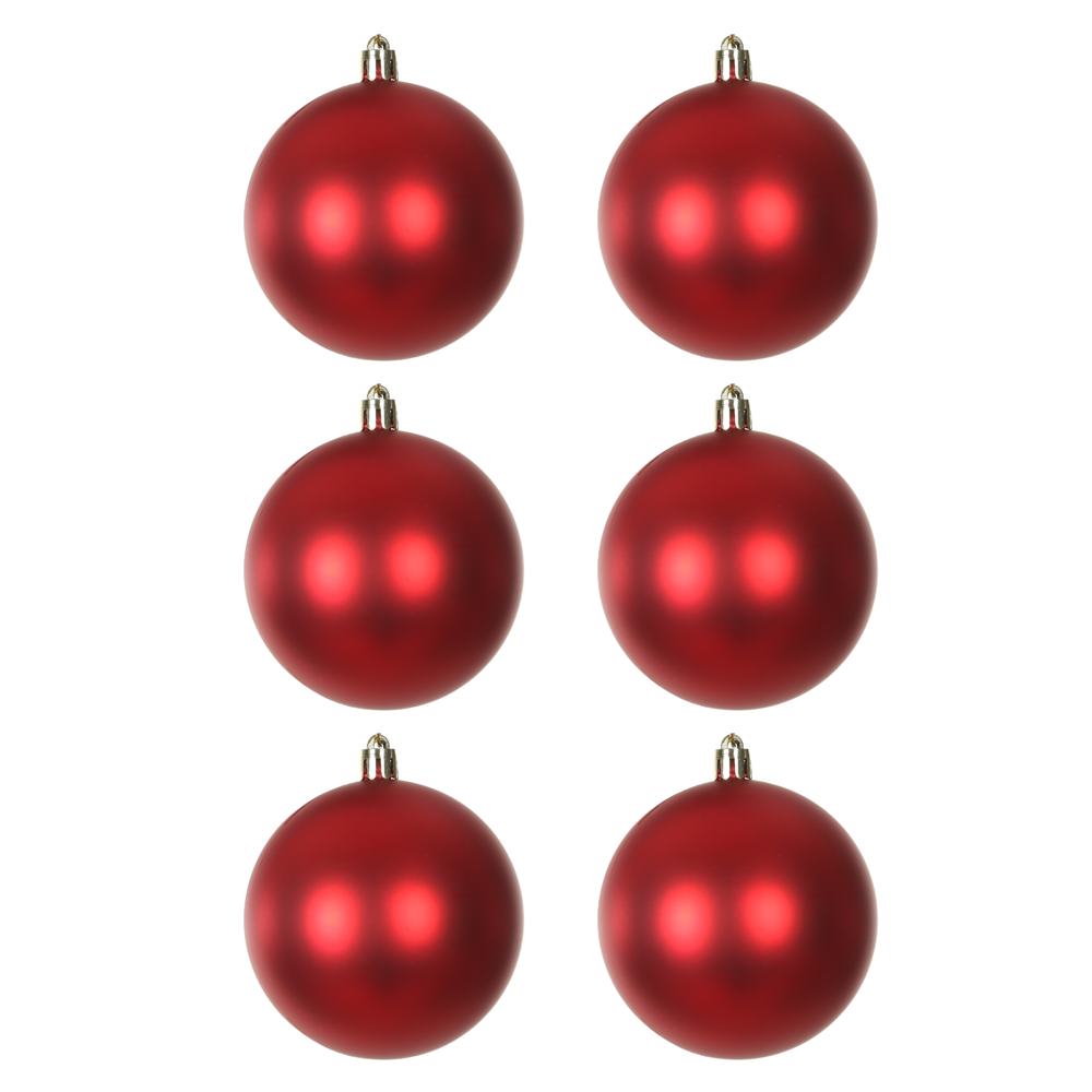 BOLA FOSCA NATAL C/6 (VERMELHO) 8D
