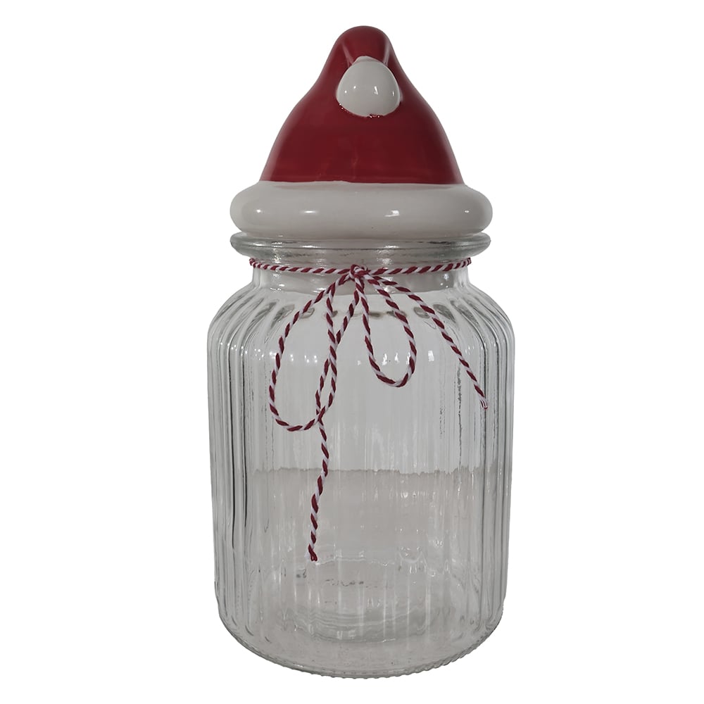 POTE VIDRO 520ml (VERMELHO) 22X11cm