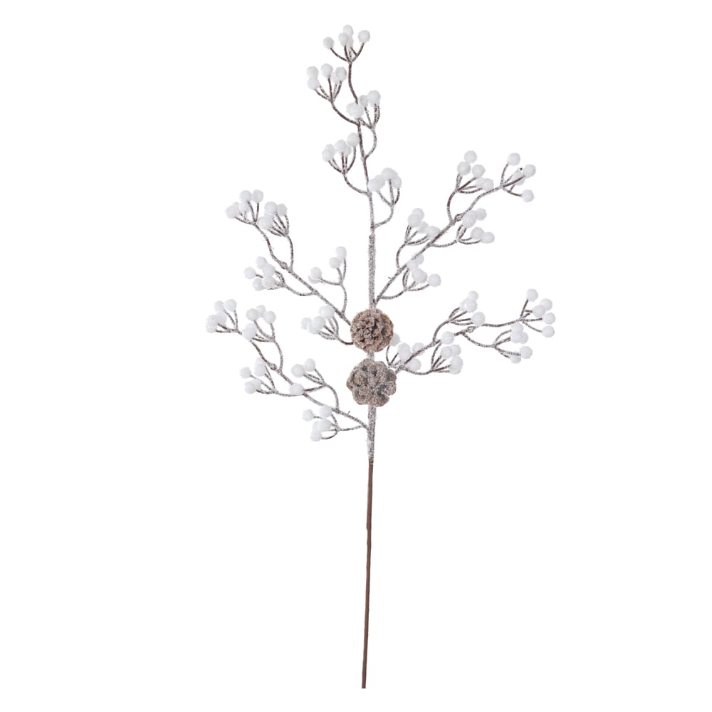 H.BERRY NATAL NEVADO C/PINHA (BRANCO) 78cm