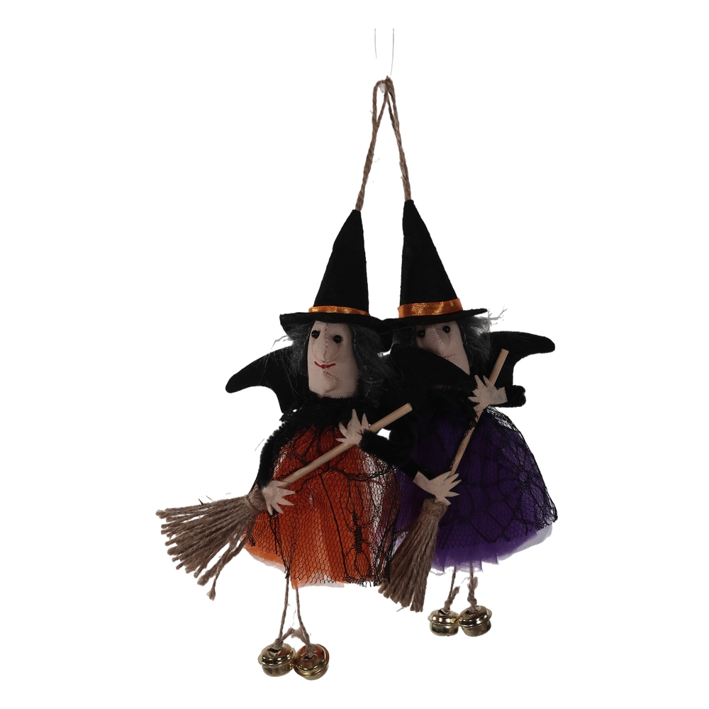 BRUXINHAS HALLOWEEN C/2 (ROXO LARANJA) 24cm