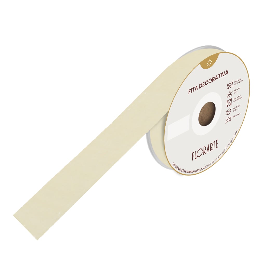 FITA VELUDO PARA EMBALAGEM (BEGE) 3,8cmX9,14m