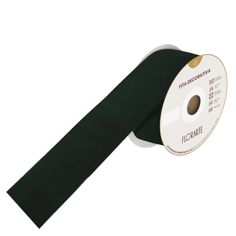 FITA VELUDO PARA EMBALAGEM (VERDE) 5cmX9,14m