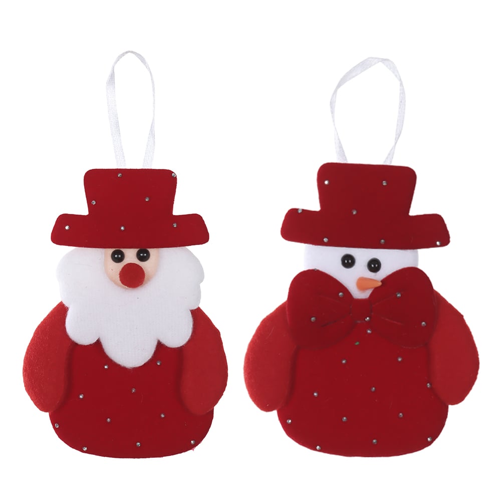 ENFEITE SORTIDO NOEL, BONECO DE NEVE (VERMELHO) 9X1X12cm