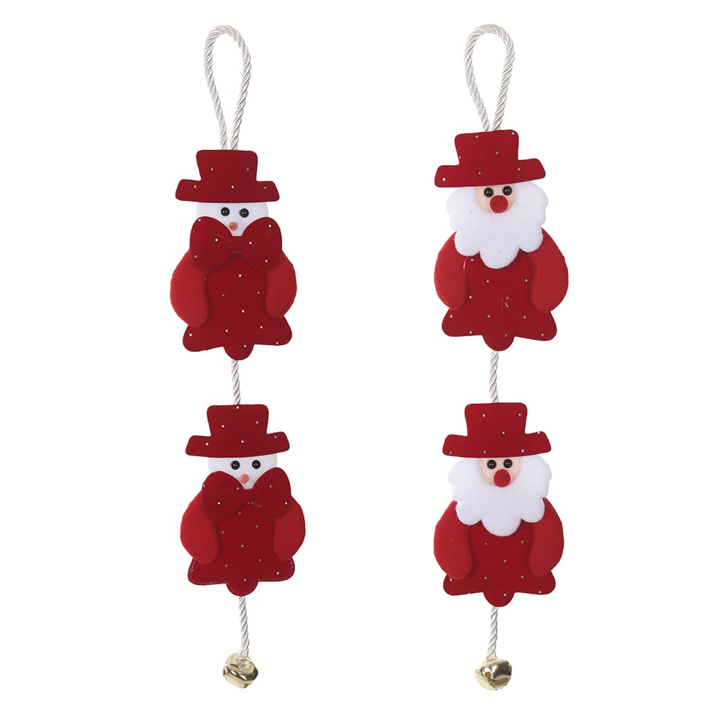 ENFEITE SORTIDO BONECO DE NEVE NOEL NATAL (VERMELHO) 9X31cm