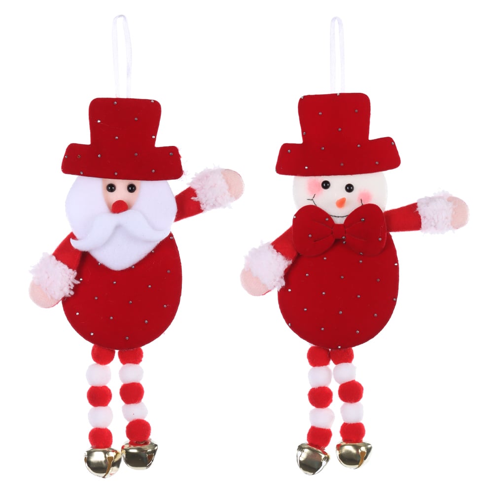 ENFEITE SORTIDO BONECO DE NEVE NOEL NATAL (VERMELHO) 12X1X24cm