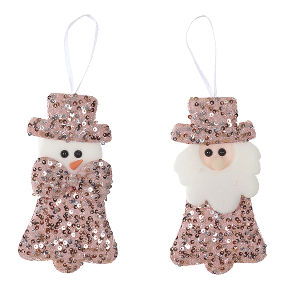 ENFEITE SORTIDO NOEL, BONECO DE NEVE NATAL (DOURADO) 9X12cm