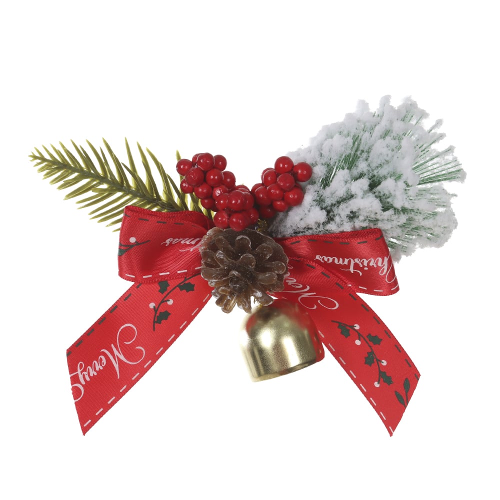 ENFEITE LACO NATAL (VERMELHO) 12X12cm